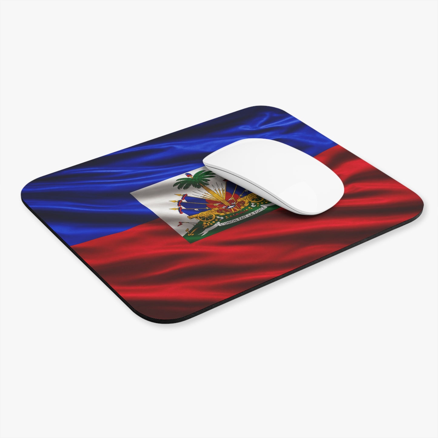 Haiti Flag Rectangle Mouse Pad — Vibrant Haitian Pride Desk Mat