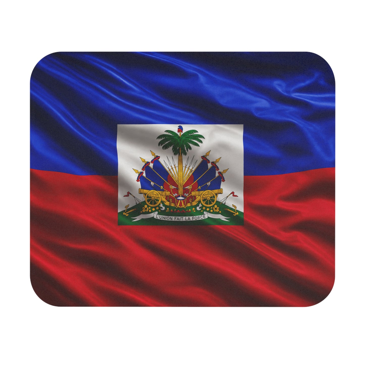 Haiti Flag Rectangle Mouse Pad — Vibrant Haitian Pride Desk Mat